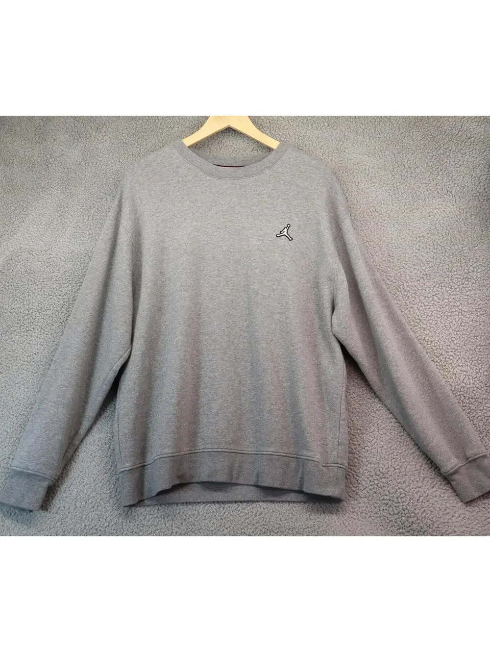 Jordan Men Large Crewneck Gray Heather Sweater Jumpman